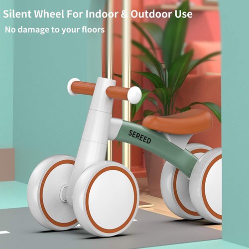 SEREED Baby Balance Bike - 4-Wheel Toddler Bike for 1-Year-Olds | Perfect First Birthday Gift