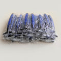 Individually Wrapped 3 Blades Razors Bulk, Travel Size Disposable Manual Razors with Stainless Steel Blade (Blue) (50)