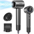 Professional Hair Dryer, 150,000 RPM High-Speed & 200 Million Negative Ions, Intelligent HD Display, Low Noise 51dB, Magnetic Diffuser & Nozzle, Travel Gift for Women