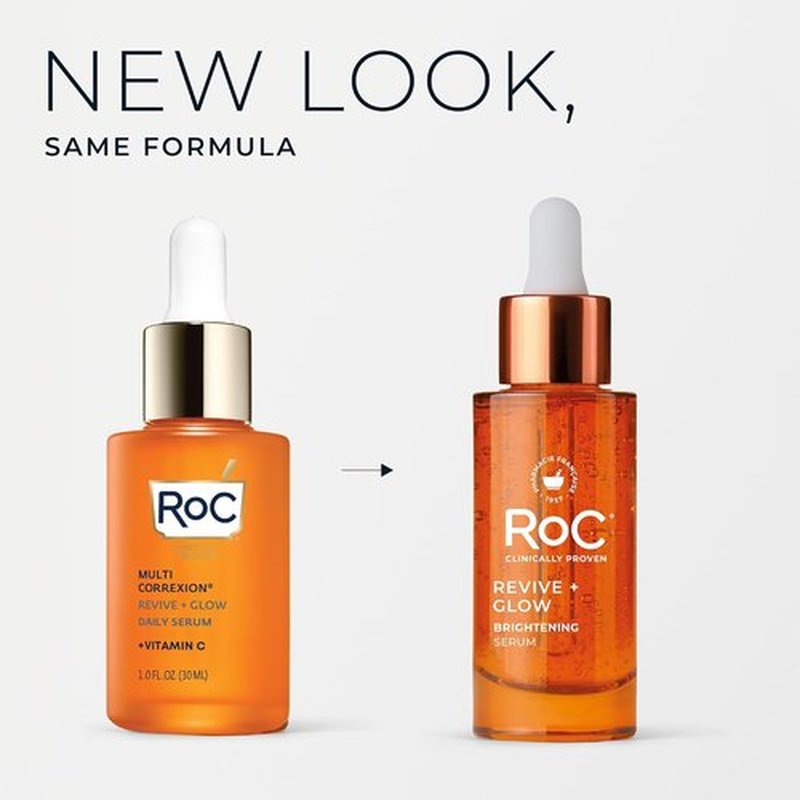 RoC Multi Correxion Revive + Glow Vitamin C Serum - Daily Anti-Aging Treatment for Radiant Skin, 1 Fl Oz