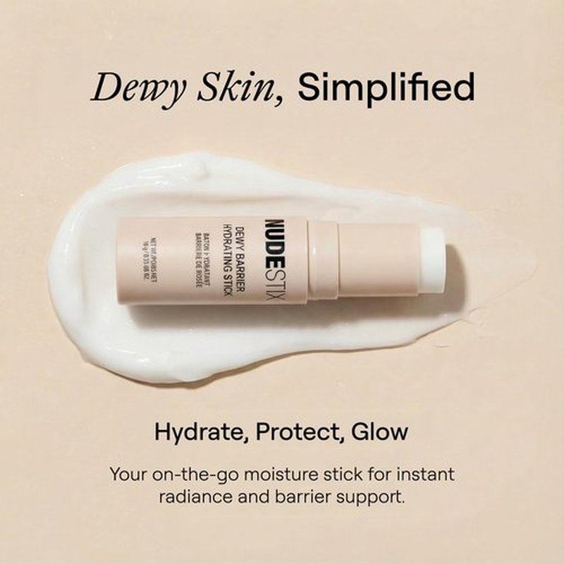 Nudestix Dewy Barrier Hydrating Stick – On-the-Go Moisture Balm with Ceramides, Squalane, Bakuchiol & Vitamin C | Hydrates, Brightens & Smooths Skin | Clean, Vegan & Travel-Friendly