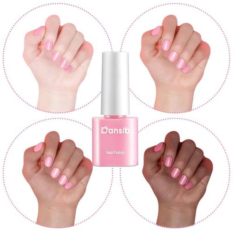 Dansib 12 Set Light Pink Baby Shower Mini Nail Polish Bulk Baby Shower Party Favors for Guests Gender Reveal Party Supply Souvenir Return Thank You Gifts with Card Organza Bags Ribbon Quick Dry