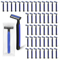 Fafortune Disposable Twin Blade Razors in Bulk, Individually Wrapped - Clear Safety Cap, For Homeless, Hotel, Airbnb, Travel (pack of 400,blue)
