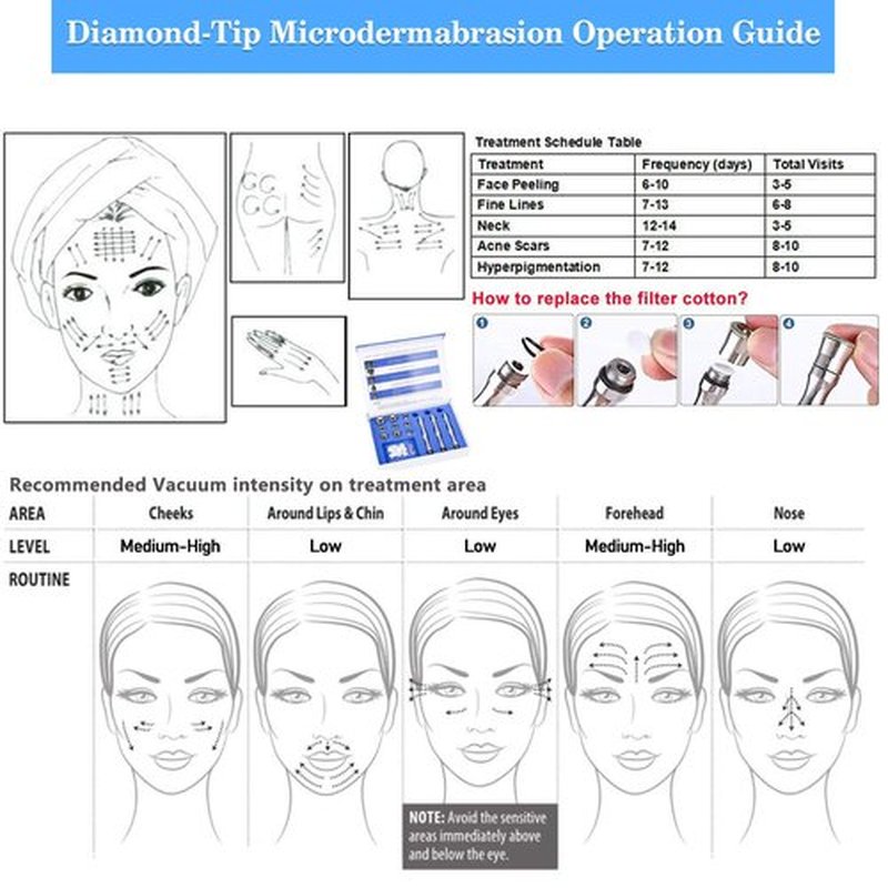Beauty Star Diamond Microdermabrasion Machine with Spray Gun, Professional Home Use Facial Beauty Salon Equipment Strong Suction Power 65-68cmhg