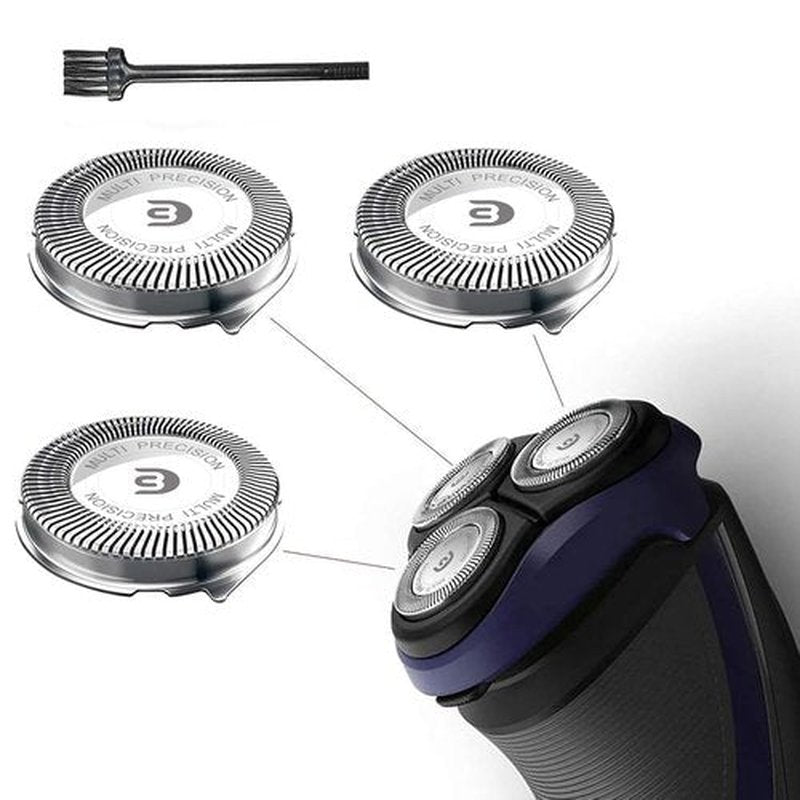 Rollingfit SH30 Replacement Heads - Compatible with Philips Norelco Shaver Series 1000, 2000, 3000 | Easy Cut & Replace - 3-Pc Pack