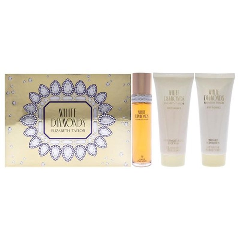 Elizabeth Taylor White Diamonds Perfume Gift Set - 3 Count Luxury Fragrance Collection