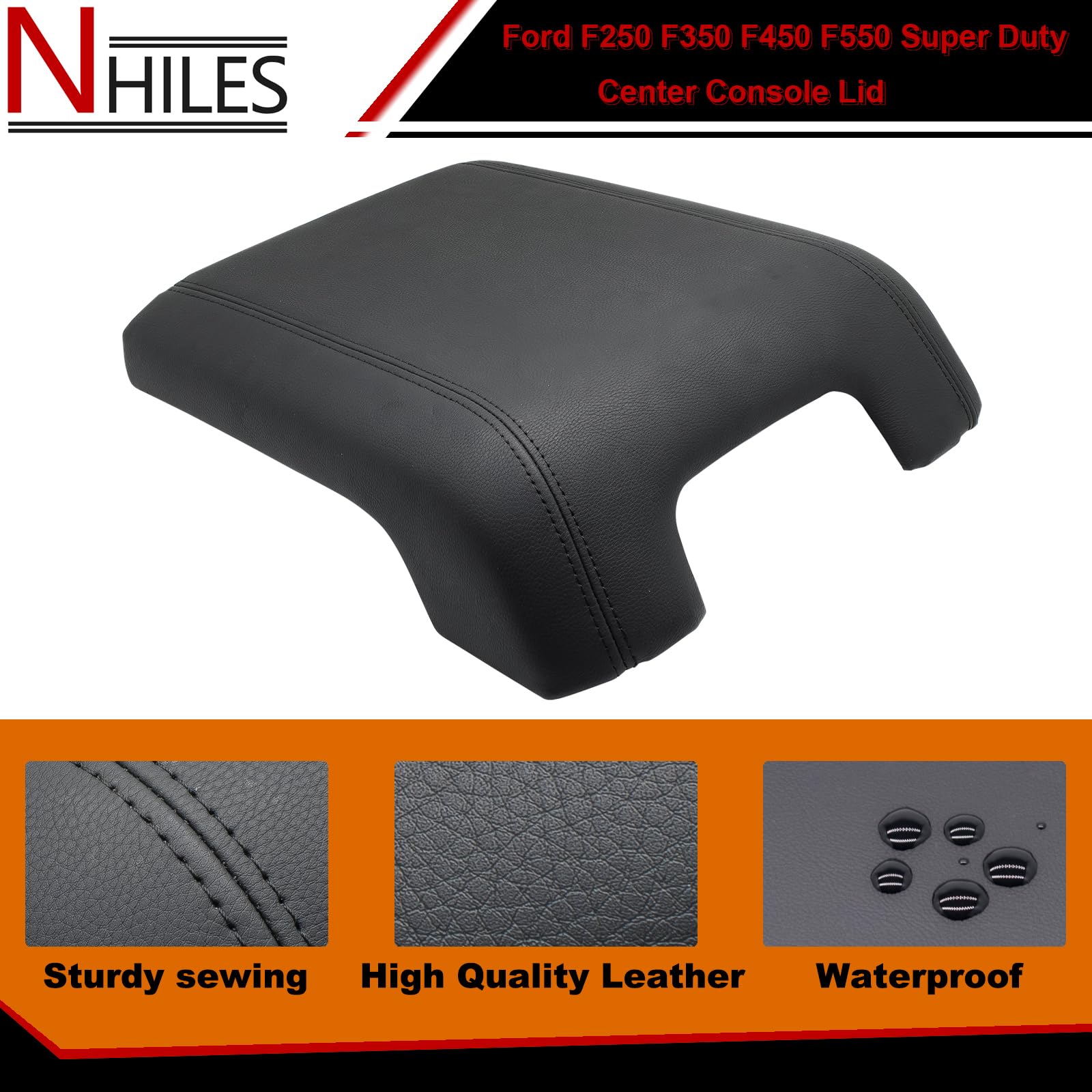 Center Console Lid Compatible with F-250 350 450 550 Super Duty 2011-2016
