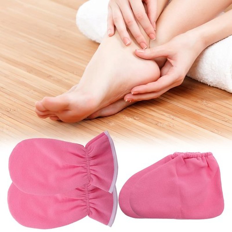 FOMIYES Paraffin Wax Gloves and Booties Set for Hand and Foot Care Heat Retention Covers for Moisturizing and Circulation Boosting Washable and Lightweight 12X6X0.4 Inches