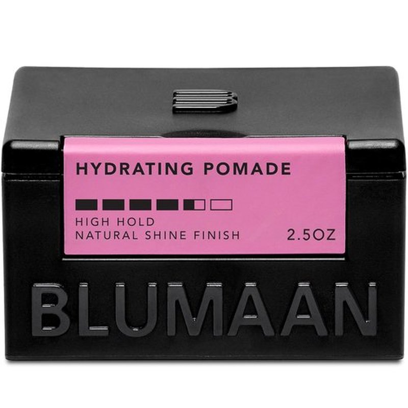 BLUMAAN Hydrating Pomade - Low Shine, High Hold - Water-Based Formula for Quiffs & Slick Back Styles - 2.5 oz