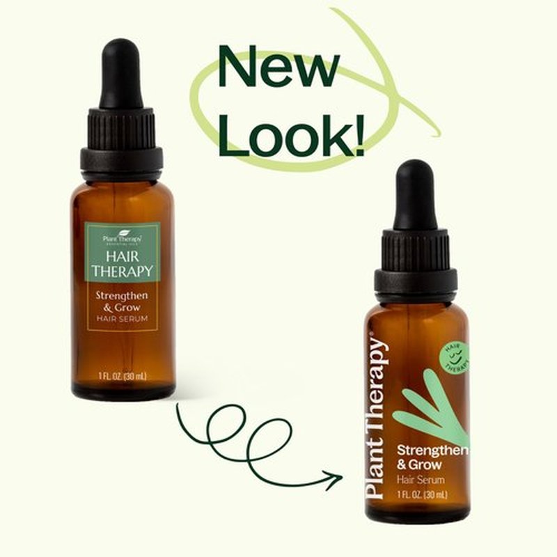 Plant Therapy Hair Therapy Strengthen & Grow Hair Repair Serum 1 oz with Argan & Castor Oil