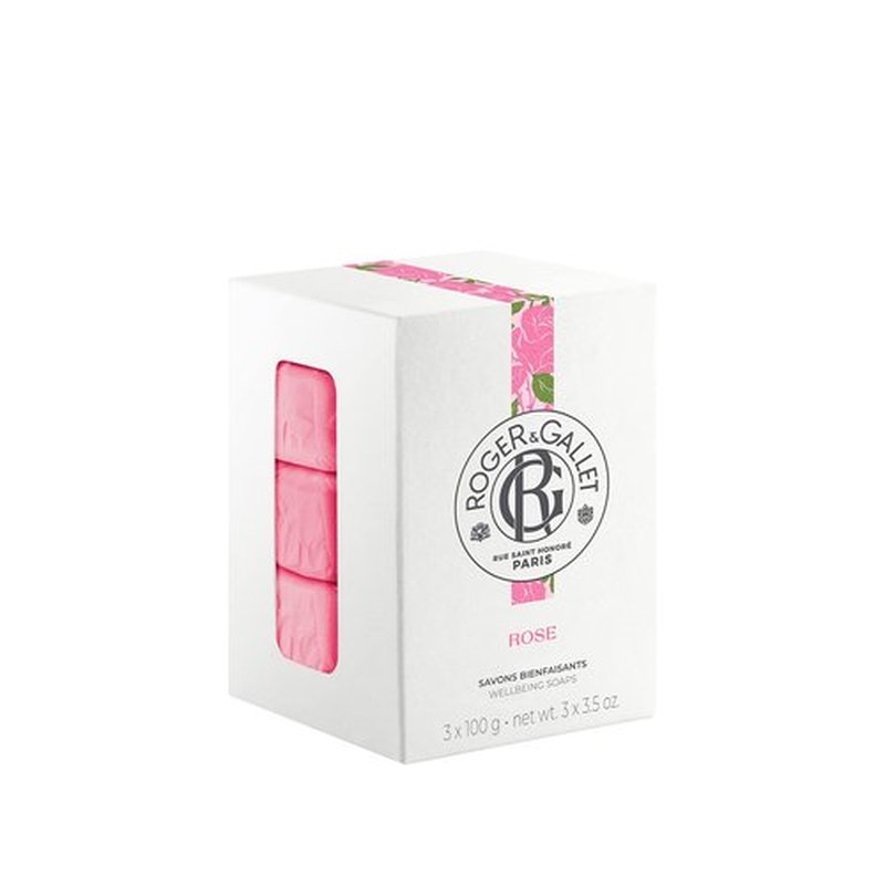 ROGER & GALLET Wellbeing Soap Set - Rose for Unisex - 3 x 3.5oz Soap