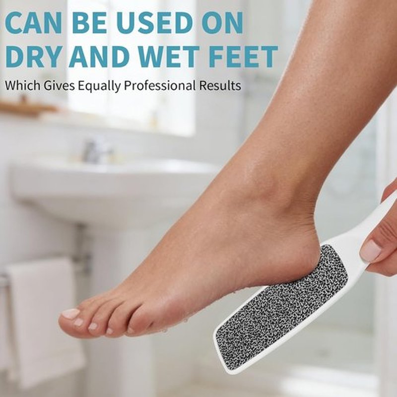 Fu Store Foot Callus Remover - Durable Hard Skin Remover & Pedicure Tool for Soft, Smooth Feet (White)