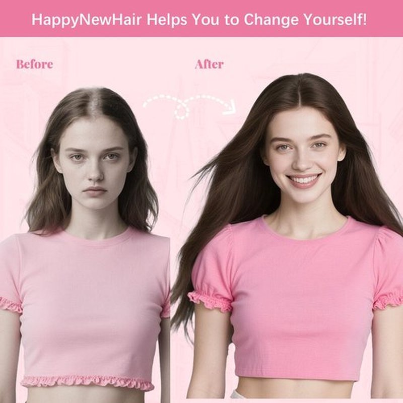 HappyNewHair Hair Toppers for Women Real Human Hair 6x7inch 55g Large Base Chocolate Brown 12inch Hair Pieces for Women with Thinning 360°Cover Clip In Extensions Topper Add Volume (#4Toppers-12inch)