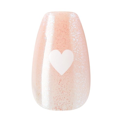 KISS CORE Design Press On Nails Short, Cheers, Pink, Coffin, 32 Count
