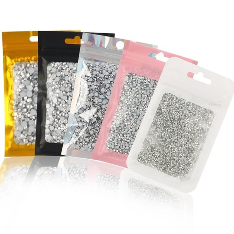 2mm 3mm 4mm 5mm 6mm 5 Packs Silver Color Resin Rhinestone,Flat Back Jelly AB Resin Rhinestones Loose Bling Glitter Diamond Stone for Nails, Tumblers, Mugs, Bottles, Craft Decoration