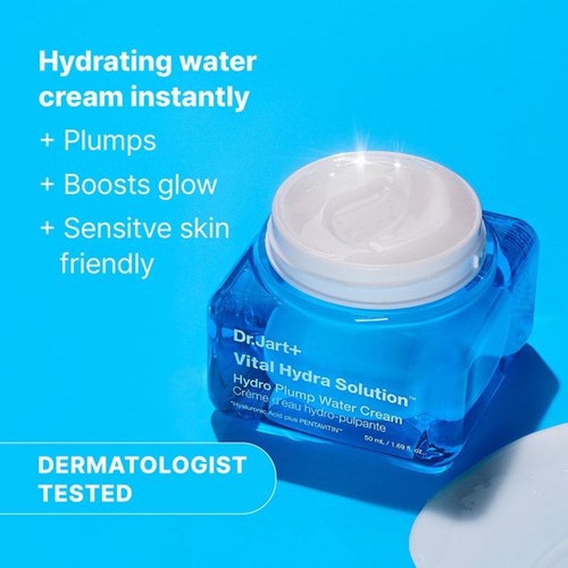 Dr.Jart+ Vital Hydra Solution Hydration Trio - Face Mask, Water Cream & Jelly Bear Lip Mask Set for Glass Skin