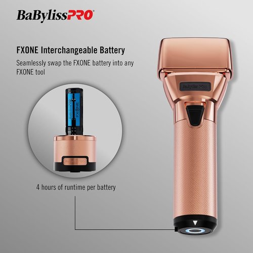 BaBylissPRO FXONE Double Foil Shaver - Interchangeable Battery for Ultimate Grooming Experience
