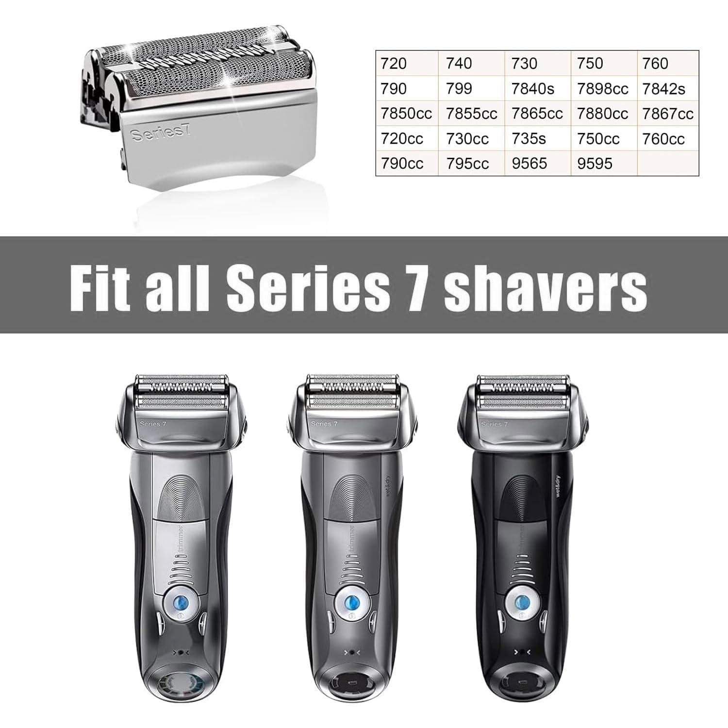70S Series 7 Replacement Shaver Head for Braun 720 750CC 760CC 790CC 9565