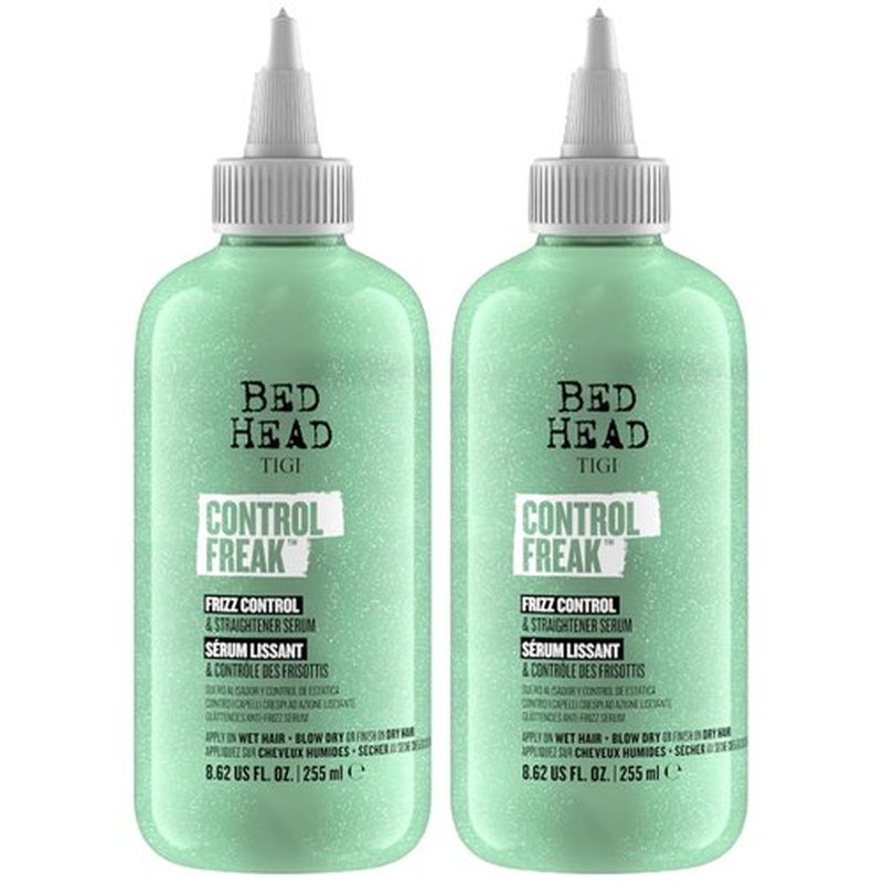 TIGI Bed Head Control Freak Frizz Control & Straightener Serum - Soft, Frizz-Free Hair, 8.62 Oz Each