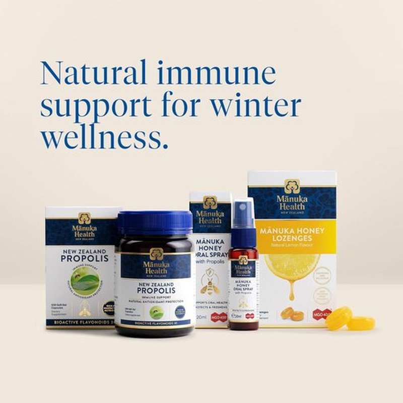 Manuka Health Manuka Honey Lozenges - 15 Lemon-Flavored Lozenges for Immune Support with Vitamin C