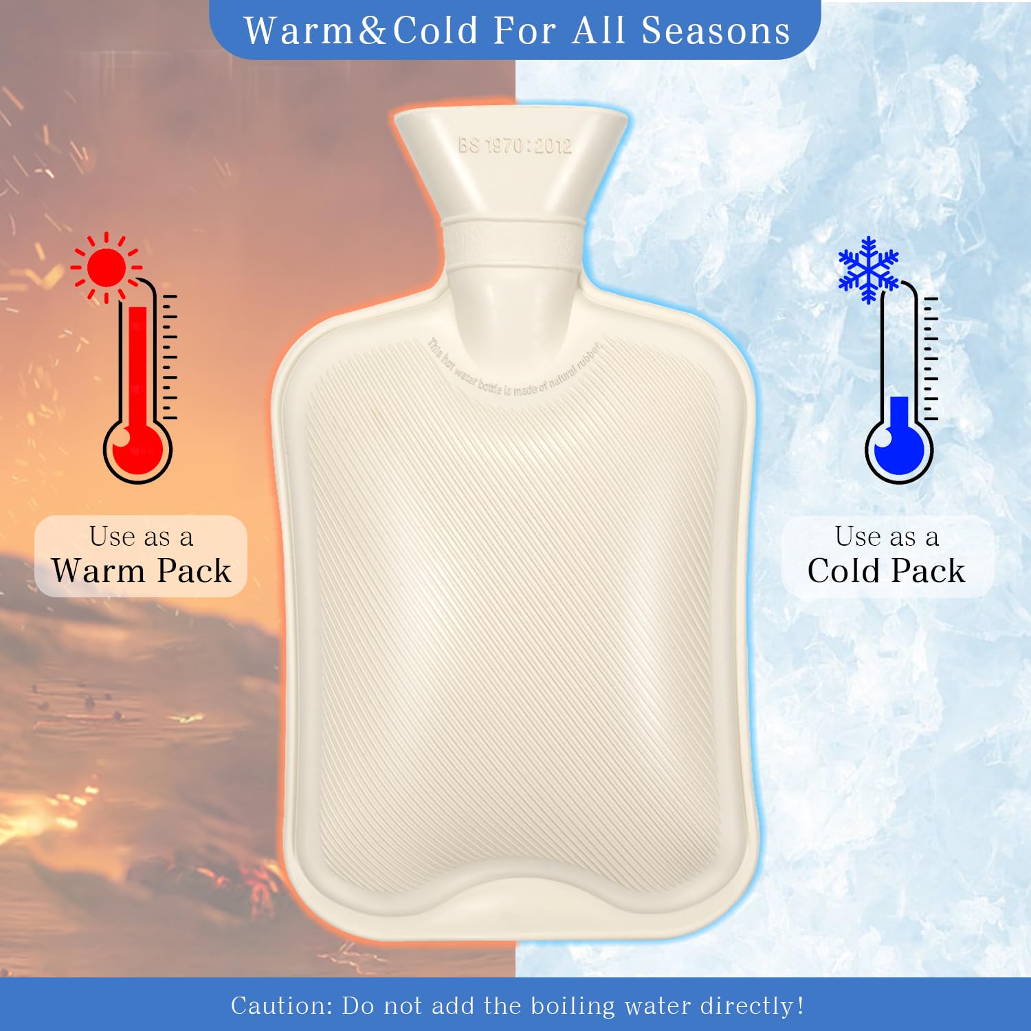 my novel things Hot Water Bag for Pain Relief, Water Bottle Rubber 2L with Cover for Periods Hot and Cold Compress, Hand Feet Warmer, Neck and Shoulder for Bed Cold Weather Pink