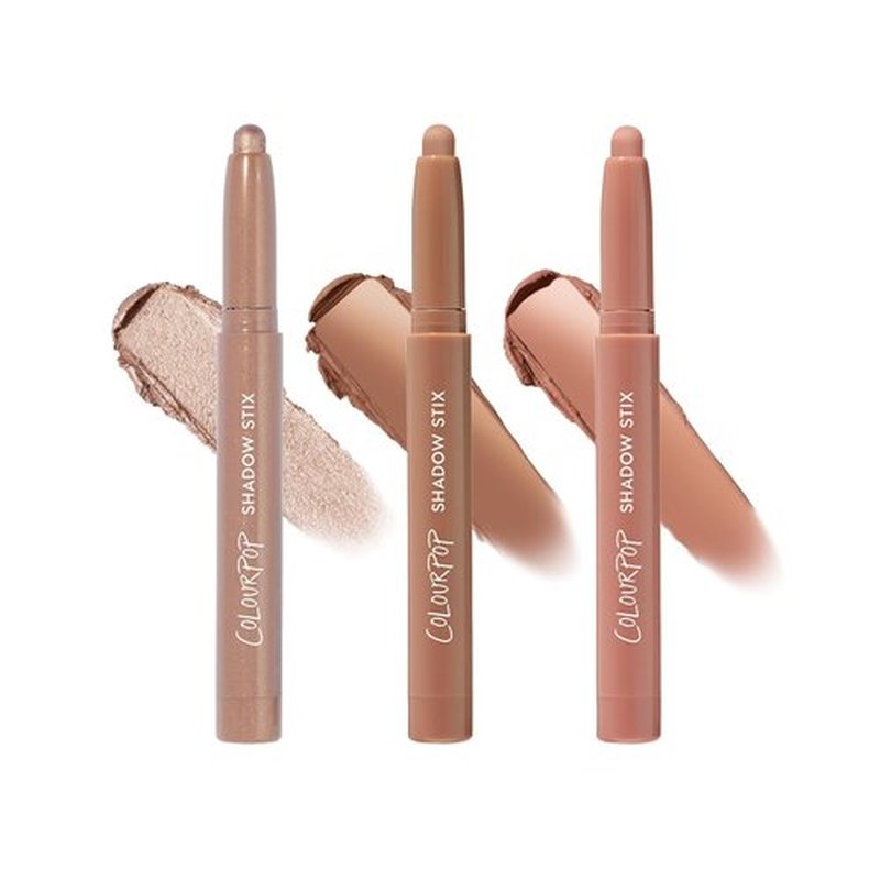 ColourPop Nude Attitude Shadow Stix Makeup Kit - High-Pigment Vegan Cream Eyeshadows | Matte & Shimmer (3 Count)