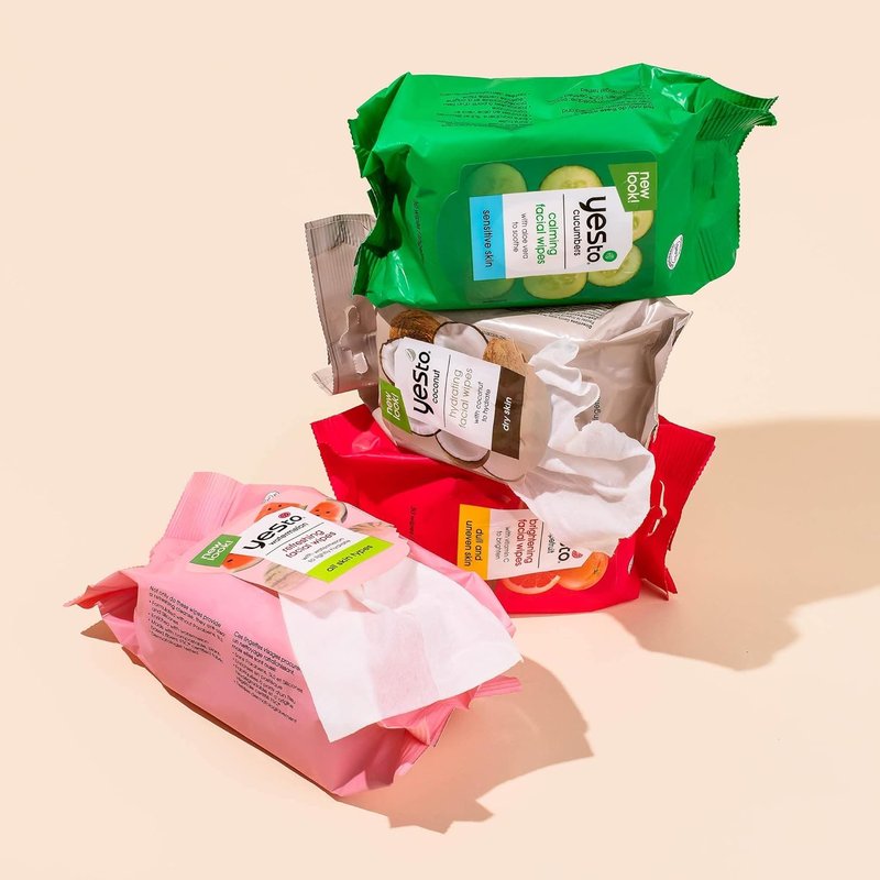 Yes To Watermelon Facial Wipes - Hydrating & Refreshing Formula for Clean Skin | 10 Count