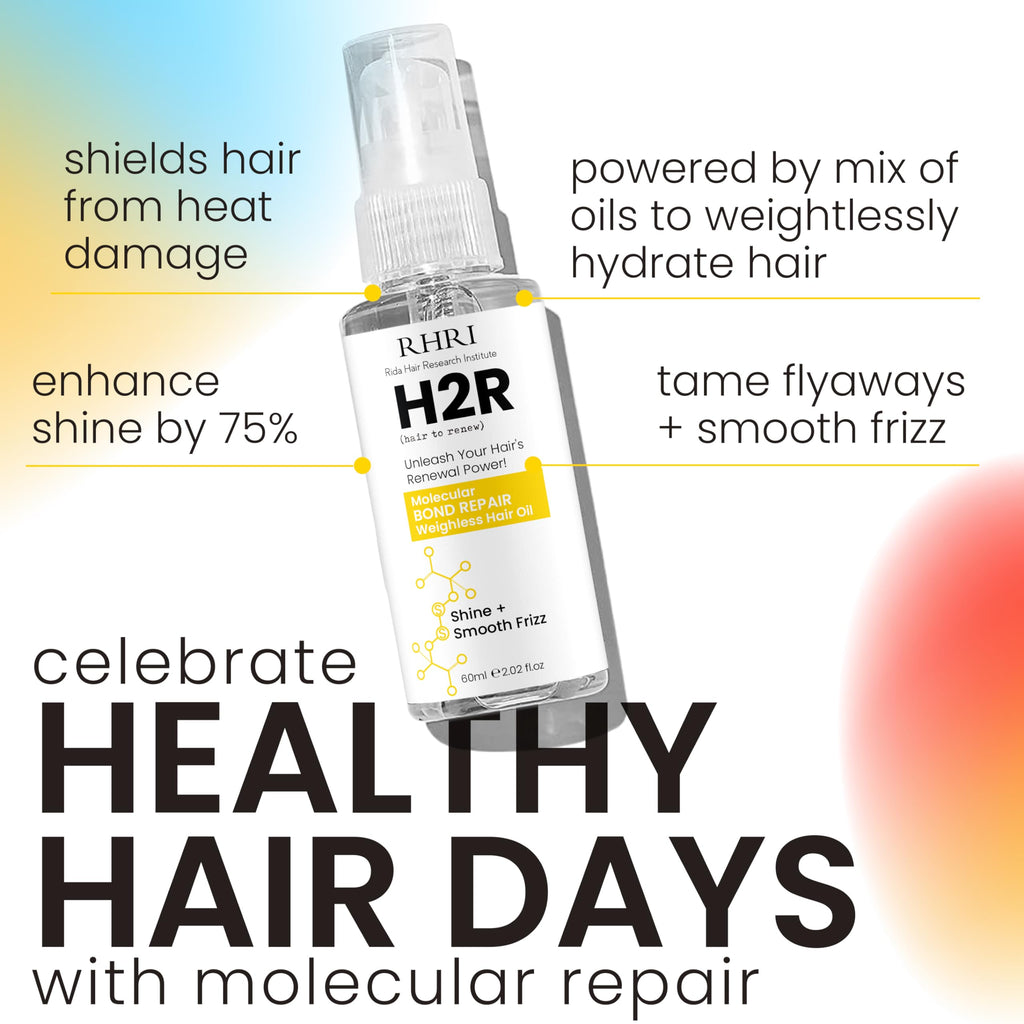 Ghost Hair Oil for Damaged, Curly Hair - Weightless Smoothing Oil with UV/Heat Protection, Frizz Control, Mega Shine, and Split End Repair
