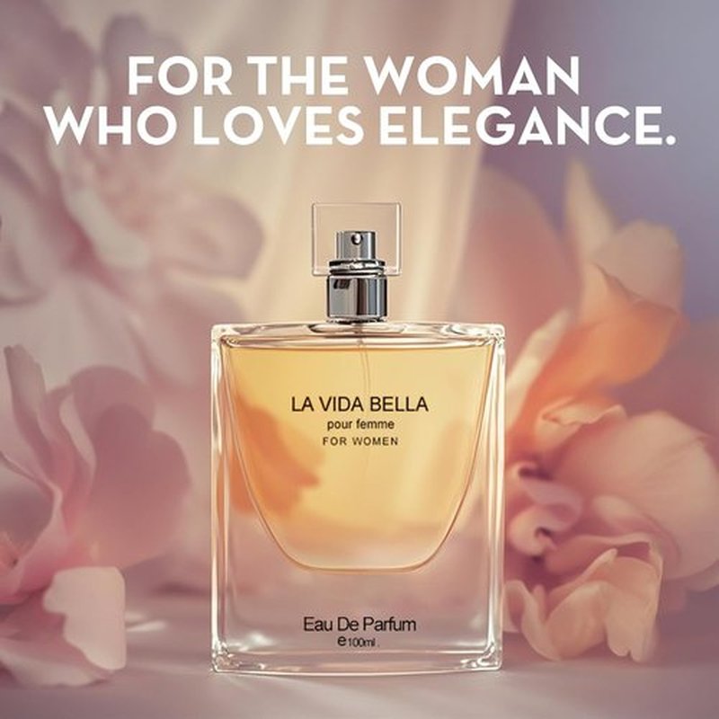 A CENTER La Vida Bella Perfume for Women - 3.4oz Eau de Parfum Spray | Floral & Sweet Fragrance with Iris, Patchouli, Vanilla, and Spun Sugar