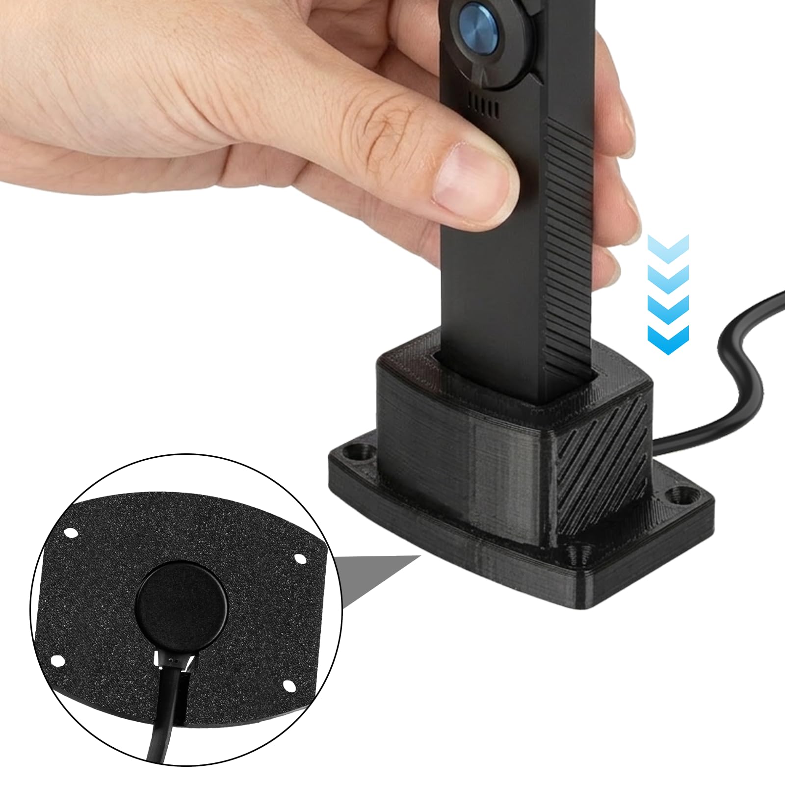 Flashlight Charging Stand for Olight Arkfeld Pro 1300| Dock Base for Desk or Nightstand | Stable Holder for Olight Charger | Sleek Organizer for EDC Accessories (Not Included Charger)
