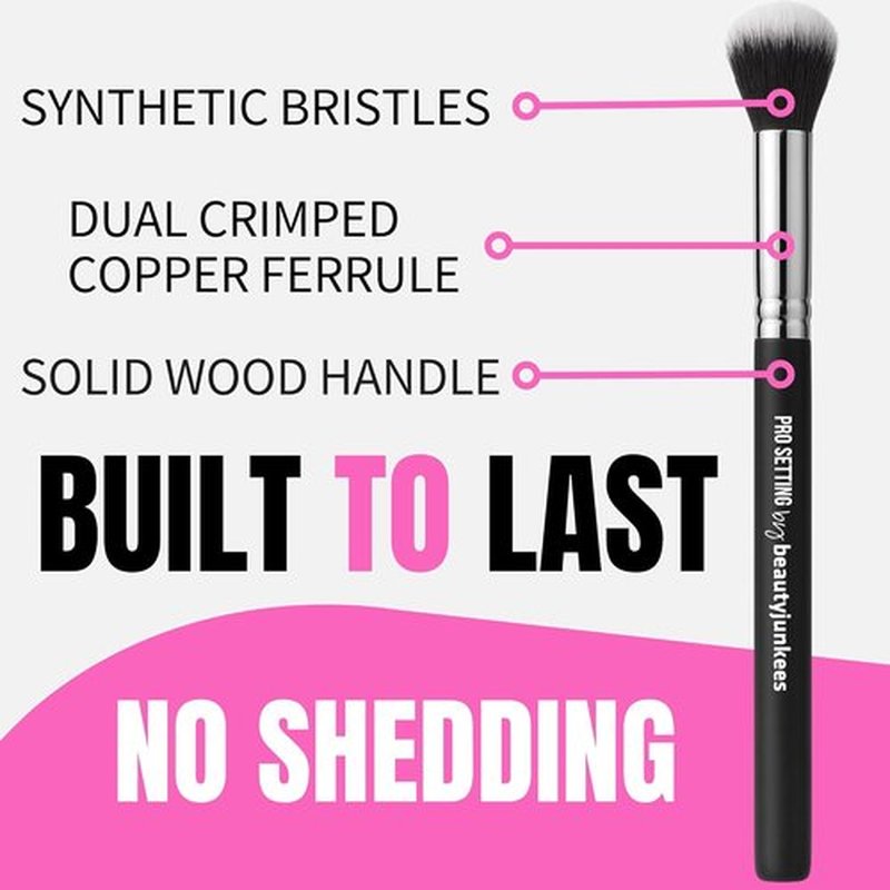 Beauty Junkees Concealer Brush - Small Soft Fluffy Tapered Synthetic Brush for Precision Application