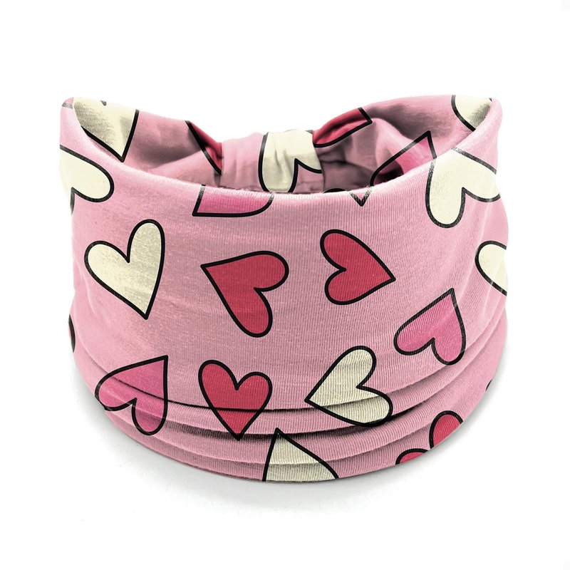 winthrop 4 Pcs Valentine's Day Headbands for Women - Red Pink Heart Cute Love Hair Band, Stretchy Breathable Non-Slip Wide Headwrap for Holiday,Yoga, Running, Party, Costume Dress Up
