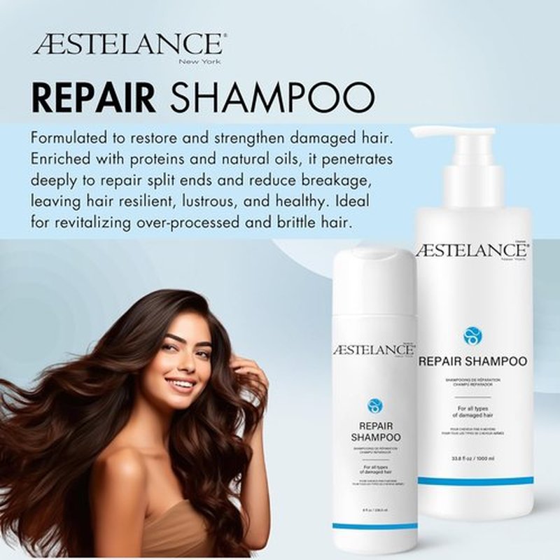Skiennix Repair Shampoo - Nourishes & Restores Damaged Hair | 8 Fl. Oz for Over-Processed Hair