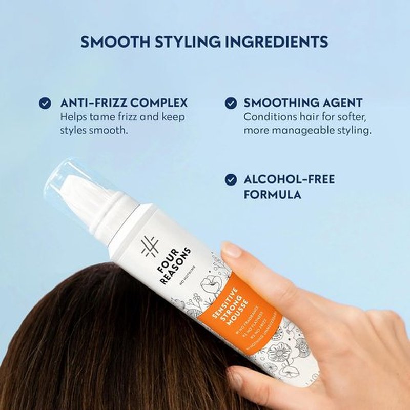 No Nothing Strong Mousse - Fragrance-Free Volumizing Mousse for Fine Curly Hair | Strong Hold, 6.8 oz
