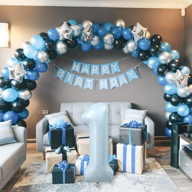 Skiennix Big Number 1 Balloon - Light Matte Sky Blue Foil 40 Inch - Perfect for 1st Birthday & Baby Shower Decor