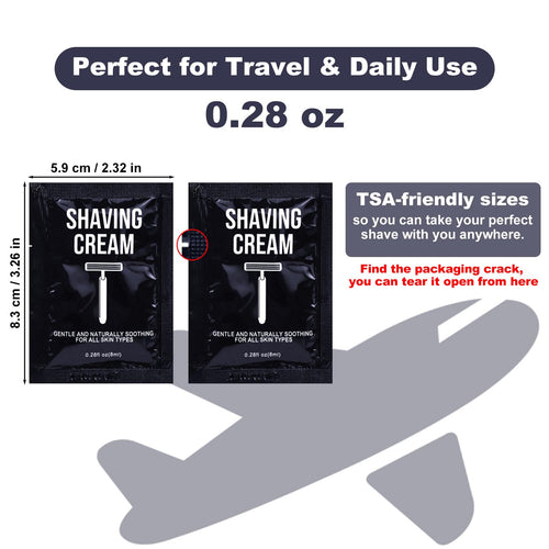 0.28fl oz Travel Shaving Cream Bulk,Disposable Shaving Cream in Bulk