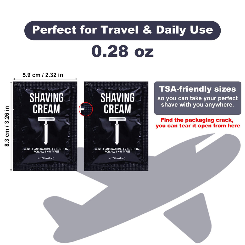 0.28fl oz Travel Shaving Cream Bulk,Disposable Shaving Cream in Bulk