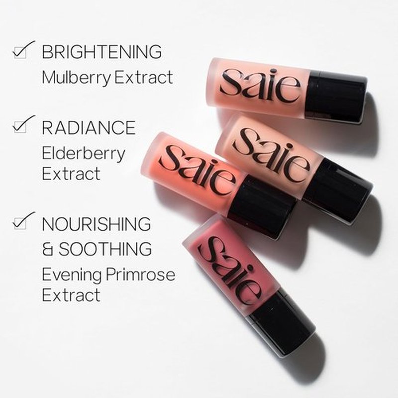 Saie Dew Liquid Blush - Hydrating Cream Blush Stick for a Natural Flush | Buildable & Blendable Formula - Cutie (.40 oz)