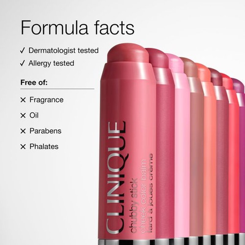 Clinique Chubby Cream Blush Stick Cheek Colour Balm | Blush For Cheeks | Long Lasting + Buildable | Create A Healthy Looking Glow | Perfect For Travel, Poppin' Pink