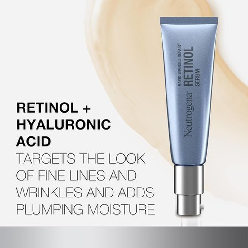 Neutrogena Rapid Wrinkle Repair Serum - Anti-Aging Retinol & Hyaluronic Acid for Fine Lines | 1 fl. oz
