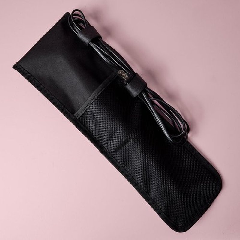 Beachwaver Co. Storage Pouch - Pink Catwalk | Heat-Resistant Travel Bag for Curling Irons & Flat Irons