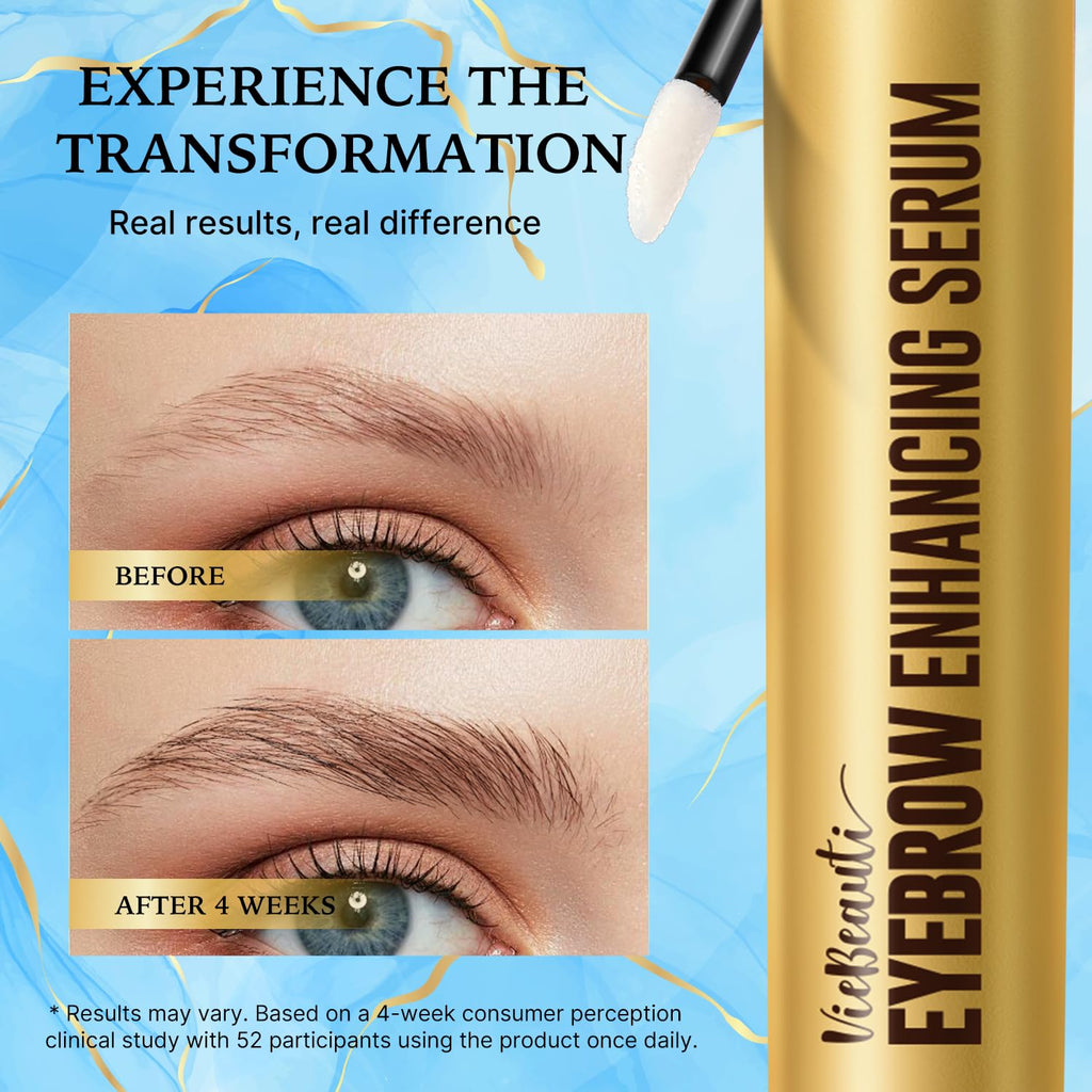 VieBeauti Eyebrow Growth Serum 5mL: Eyebrow Serum to Grow Brows with Advanced Formula to Boost Longer Fuller and Thicker Looking Eyebrows