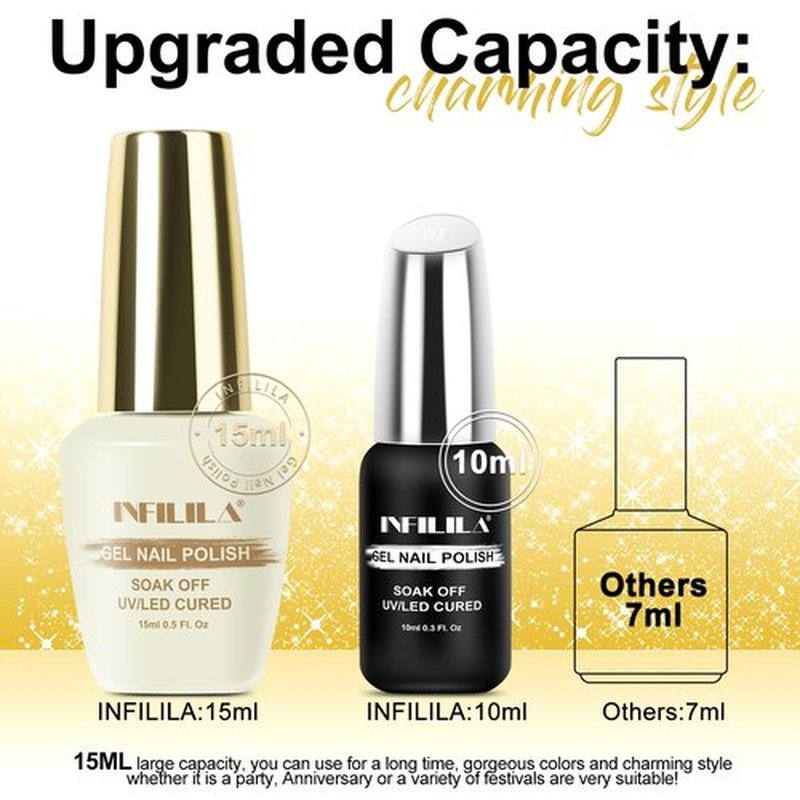 NXJ INFILILA Gold Cat Eye Gel Nail Polish, 0.5 oz Magnetic Gel Nail Polish, Gold Glitter Holographic, Soak Off Salon Gel for Home Use (G05)