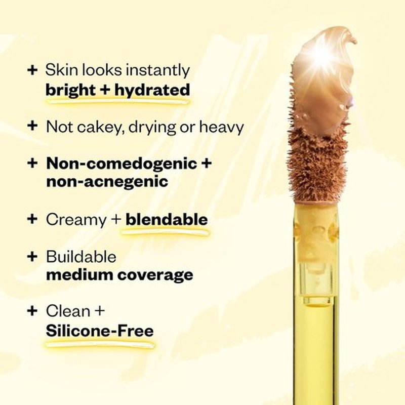Kosas Concealer - Hydrating Medium Coverage Under Eye & Face Concealer with Hyaluronic Acid | Tone 8.5 C