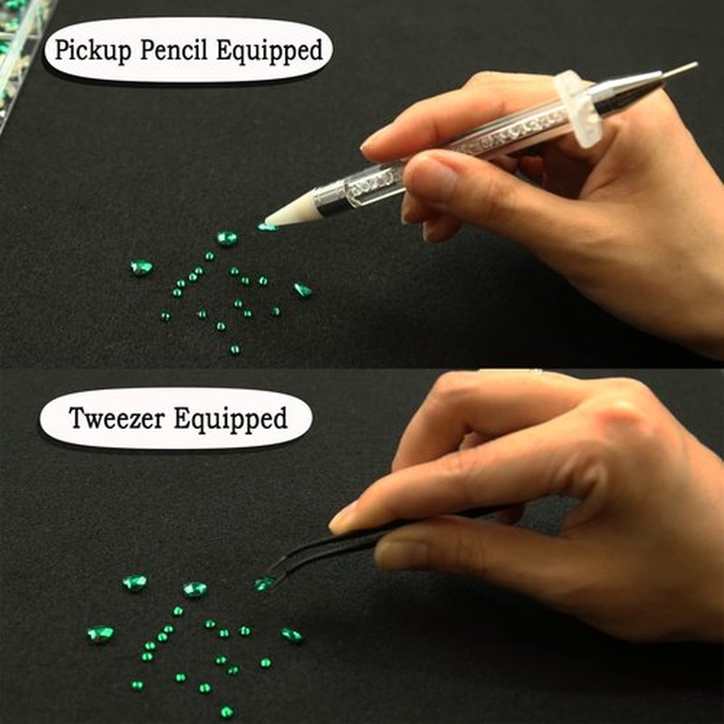 4180 Pcs Crystal Flatback Rhinestones Gems Nail Kit for Nail Art,Crafts,Clothes Shoes Decorations Jewelry (700 Diamonds + 3480 Flat Rhinestones, with Rhinestones Pen), Gold