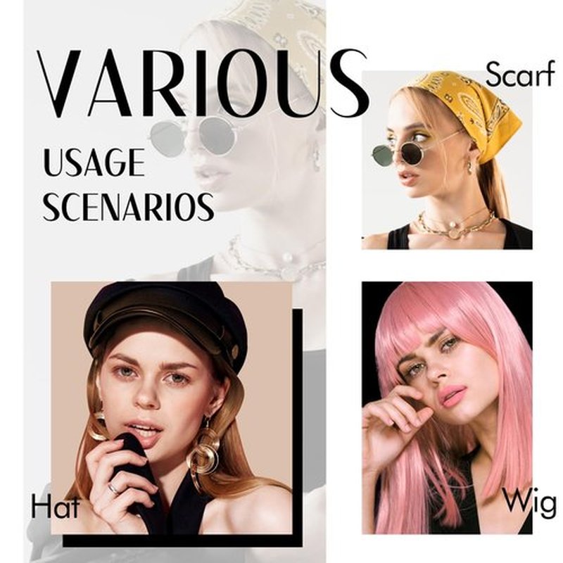 Dreamlover Wide Wig Grip Band for Lace Front Wigs, Velvet Wig Grip Band with Adjustable Hook & Loop Fastener, Nude, 1 Pieces