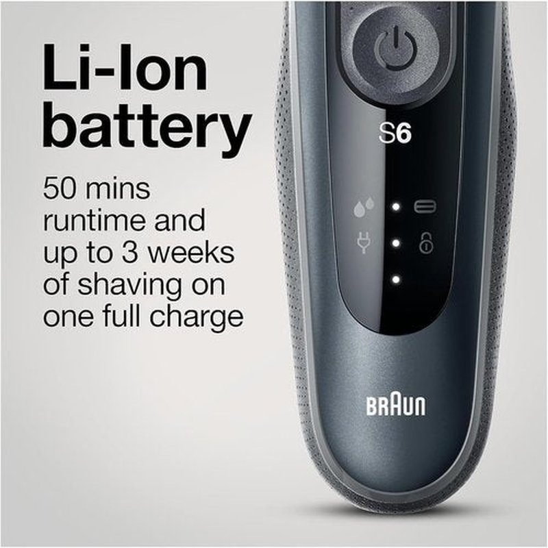 Braun Series 6 6046cs Electric Razor - Wet & Dry Cordless Foil Shaver with Trimmer & Travel Case, Black