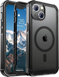 Jaroco Magnetic iPhone 13 Case - Military Grade Drop Protection | Shockproof 2-Layer Bumper 6.1'' Black