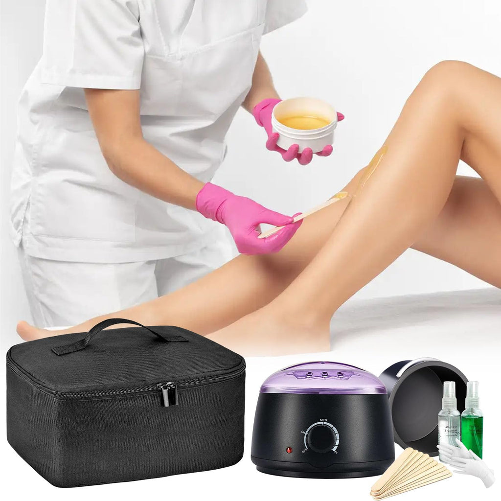 BOHEMIABY Portable Wax Warmer Bag, Waxing Machine Storage Organizer Case for Hard/Soft Wax Pots, Tools, Accessories with Separators, Mesh Pockets for Beauticians, Home Salon & Travel