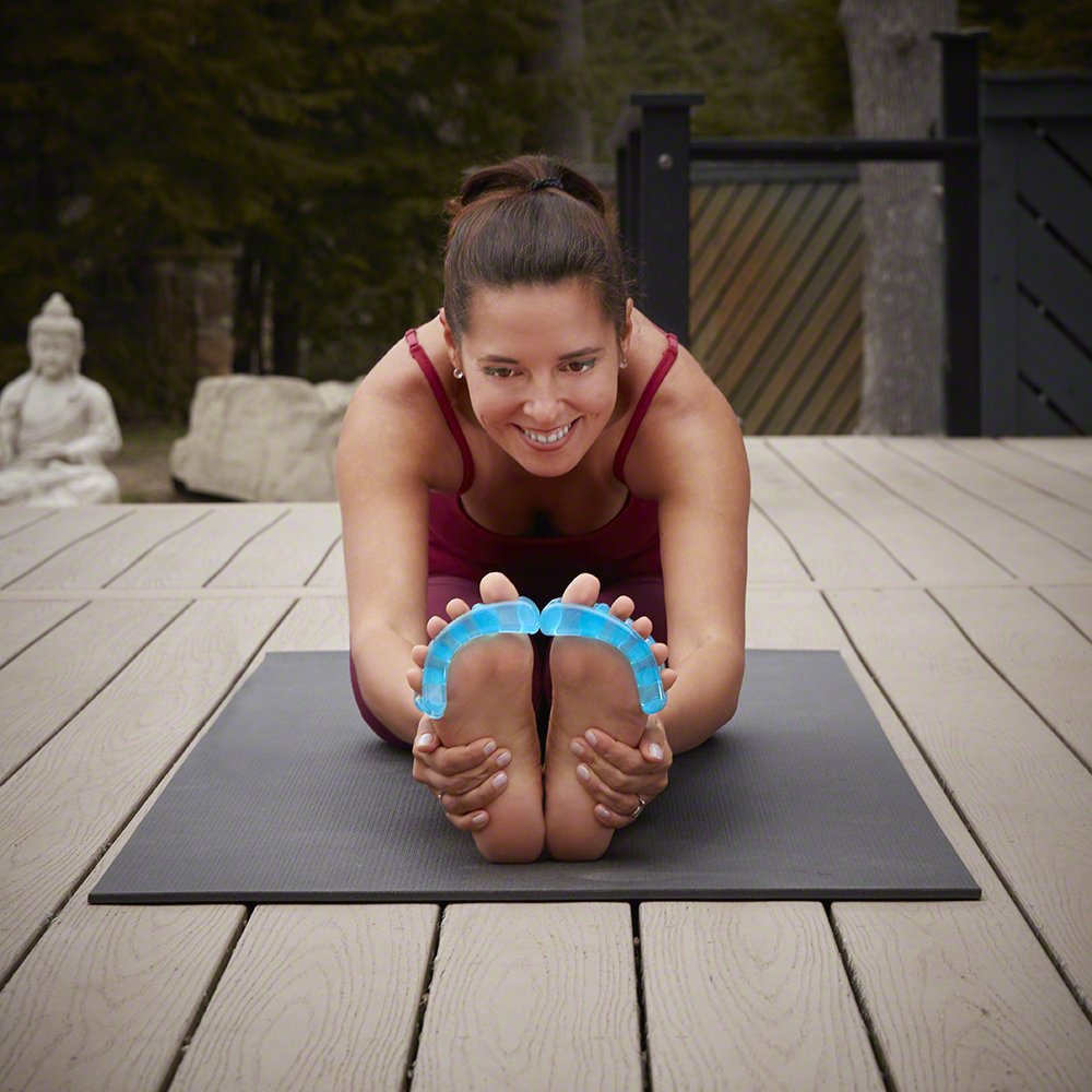 YogaToes® Classic for Women - Small Fits 7 and up Sapphire Blue: Toe Stretcher & Toe Separator. Fight Bunions, Hammer Toes, Foot Pain & More!